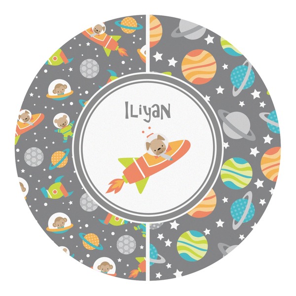 Custom Space Explorer Round Decal - Large (Personalized)