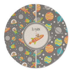 Space Explorer Round Linen Placemat - Single Sided (Personalized)