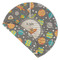 Space Explorer Round Linen Placemats - Front (folded corner double sided)