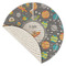 Space Explorer Round Linen Placemats - Front (folded corner single sided)