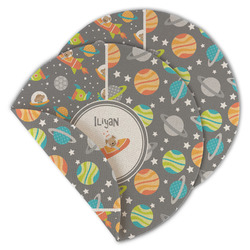 Space Explorer Round Linen Placemat - Double Sided - Set of 4 (Personalized)