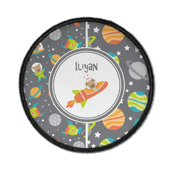 Space Explorer Iron On Round Patch w/ Name or Text