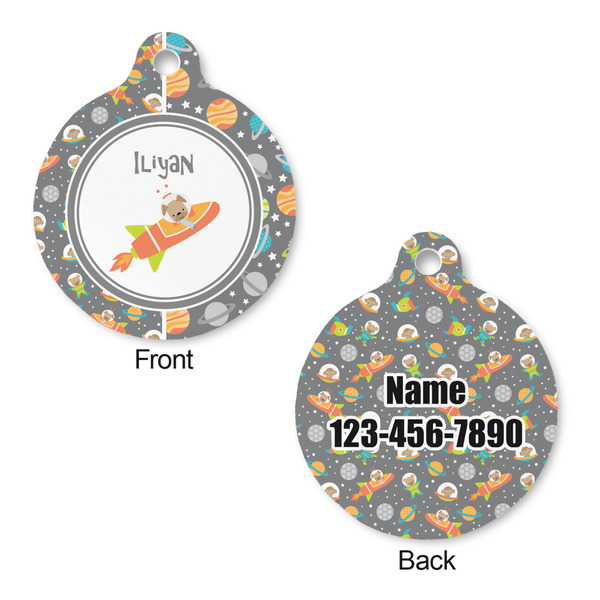 Space Explorer Round Pet ID Tag - Large - Approval