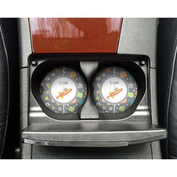 Space Explorer Sandstone Car Coaster - In Cup Holder