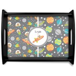 Space Explorer Black Wooden Tray - Large (Personalized)