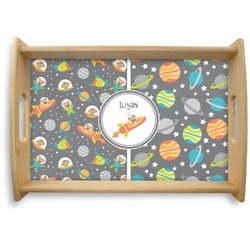 Space Explorer Natural Wooden Tray - Small (Personalized)