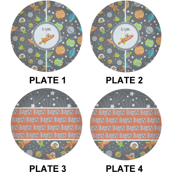 Space Explorer Set of Lunch / Dinner Plates (Approval)