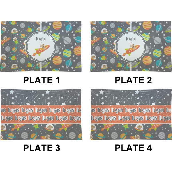 Space Explorer Set of Rectangular Dinner Plates (Approval)