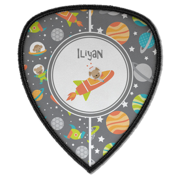 Custom Space Explorer Iron on Shield Patch A w/ Name or Text