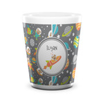 Space Explorer Ceramic Shot Glass - 1.5 oz - White - Set of 4 (Personalized)