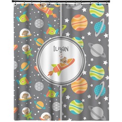 Space Explorer Extra Long Shower Curtain - 70"x84" (Personalized)