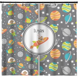 Space Explorer Shower Curtain (Personalized)