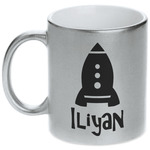 Space Explorer Metallic Silver Mug (Personalized)