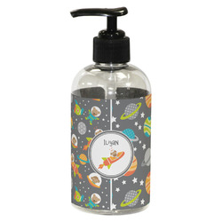 Space Explorer Plastic Soap / Lotion Dispenser (8 oz - Small - Black) (Personalized)
