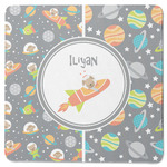 Space Explorer Square Rubber Backed Coaster (Personalized)