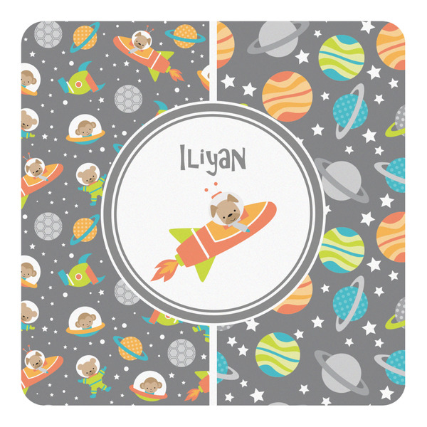 Custom Space Explorer Square Decal - Small (Personalized)