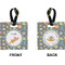 Space Explorer Square Luggage Tag (Front + Back)