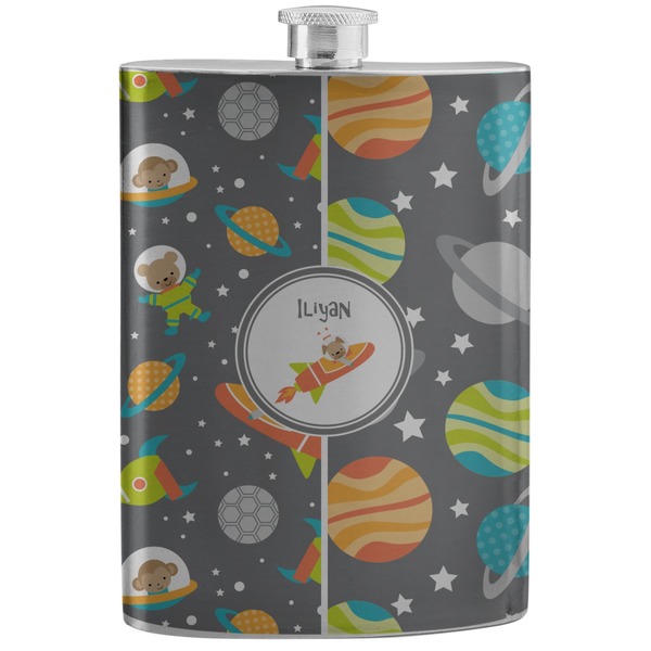 Custom Space Explorer Stainless Steel Flask (Personalized)