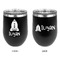 Space Explorer Stainless Wine Tumblers - Black - Double Sided - Approval