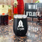 Space Explorer Stainless Wine Tumblers - Black - Double Sided - In Context