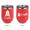 Space Explorer Stainless Wine Tumblers - Coral - Double Sided - Approval