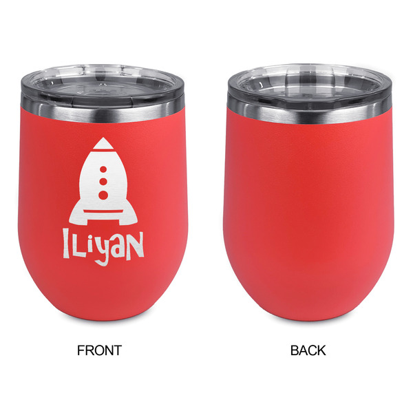 Space Explorer Stainless Wine Tumblers - Coral - Single Sided - Approval