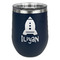 Space Explorer Stainless Wine Tumblers - Navy - Single Sided - Front