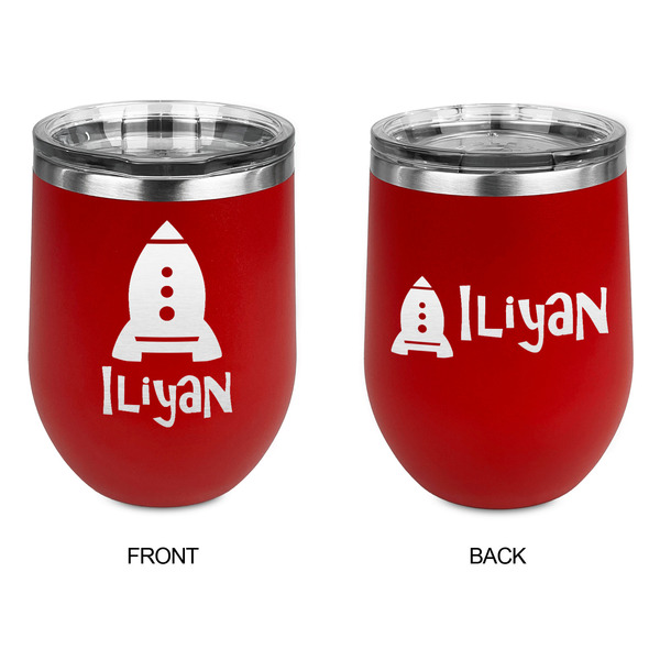 Space Explorer Stainless Wine Tumblers - Red - Double Sided - Approval