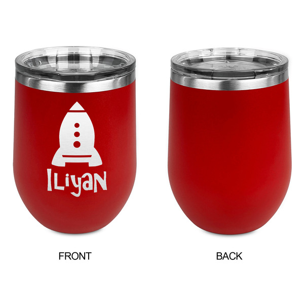 Space Explorer Stainless Wine Tumblers - Red - Single Sided - Approval