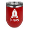 Space Explorer Stainless Wine Tumblers - Red - Single Sided - Front
