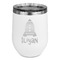 Space Explorer Stainless Wine Tumblers - White - Double Sided - Front