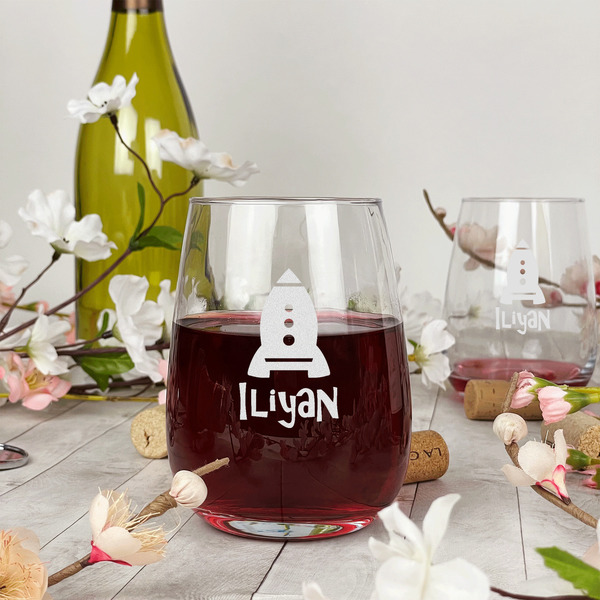 Space Explorer Stemless Wine Glass - In Context