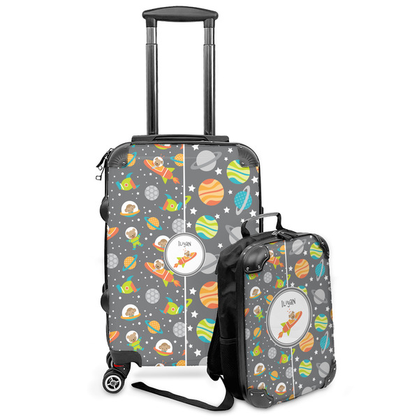 Custom Space Explorer Kids 2-Piece Luggage Set - Suitcase & Backpack (Personalized)