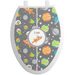 Space Explorer Toilet Seat Decal - Elongated (Personalized)