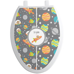 Space Explorer Toilet Seat Decal - Elongated (Personalized)
