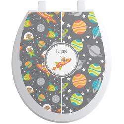 Space Explorer Toilet Seat Decal (Personalized)
