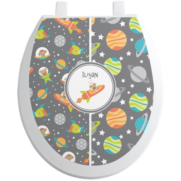 Custom Space Explorer Toilet Seat Decal (Personalized)