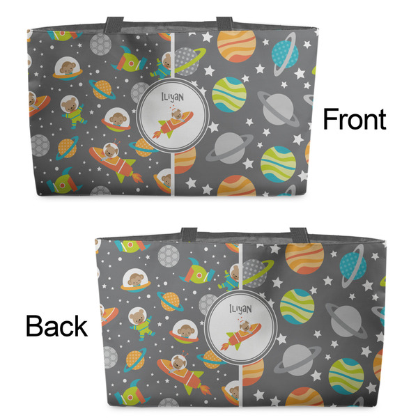 Space Explorer Tote w/Black Handles - Front & Back Views