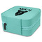 Space Explorer Travel Jewelry Boxes - Leather - Teal - View from Rear