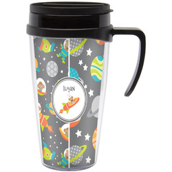 Space Explorer Acrylic Travel Mug with Handle (Personalized)
