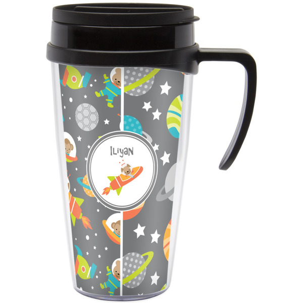 Custom Space Explorer Acrylic Travel Mug with Handle (Personalized)