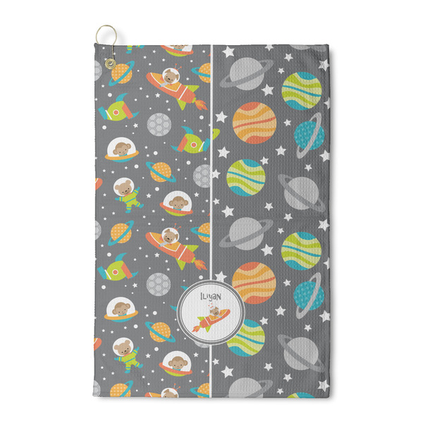 Custom Space Explorer Waffle Weave Golf Towel (Personalized)
