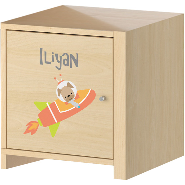 Space Explorer Wall Graphic on Wooden Cabinet