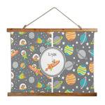 Space Explorer Wall Hanging Tapestry - Wide (Personalized)