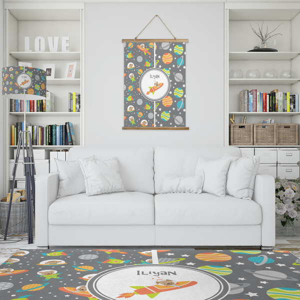 Space Explorer Wall Hanging Tapestry - Portrait - IN CONTEXT