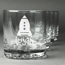 Space Explorer Whiskey Glasses (Set of 4) (Personalized)