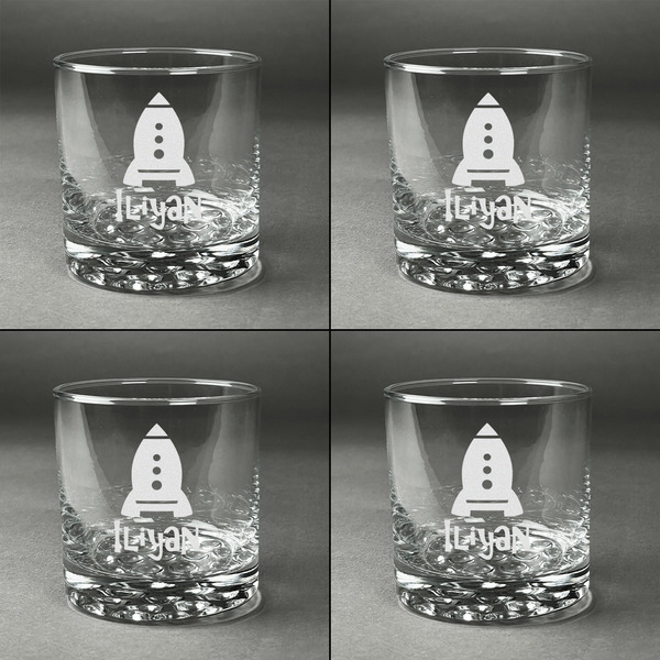 Space Explorer Whiskey Glasses - Set of 4 all Engraved