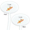 Space Explorer White Plastic 7" Stir Stick - Double Sided - Oval - Front & Back