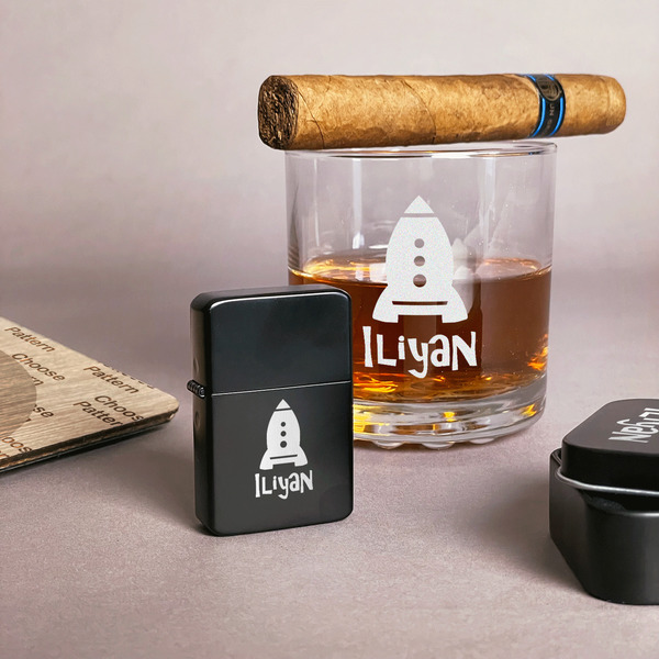 Space Explorer Windproof Lighters - Black - In Context