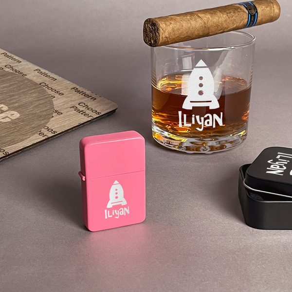 Space Explorer Windproof Lighters - Pink - In Context
